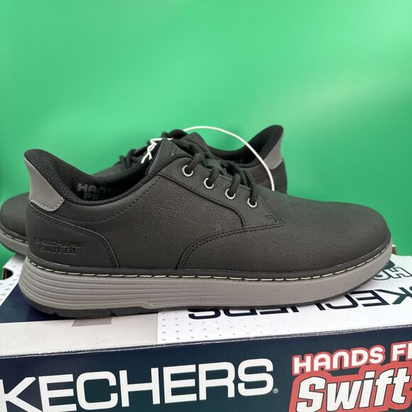 Skechers Hands Free Swift Fit Men’s 8.5 Black Waterproof Casual Lace Sneakers main image 7